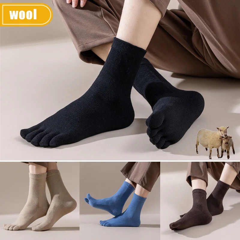 Thermal Sock Winter - Мужские шерстяные носки с пятью пальцами,