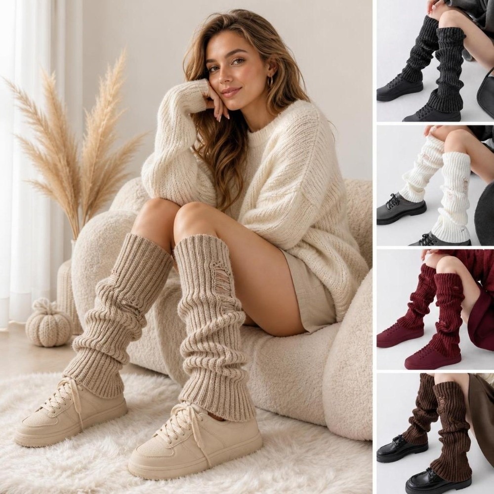 Boot Sock Slouchy - Теплые вязаные гетры из эластичной акриловой
