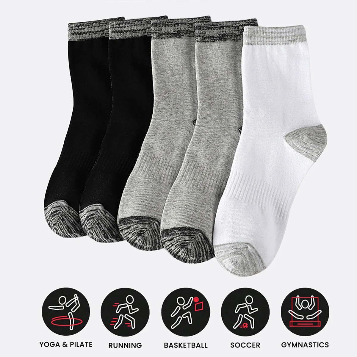 Athletic Sock Cushion - Набор из 5 пар мужских спортивных