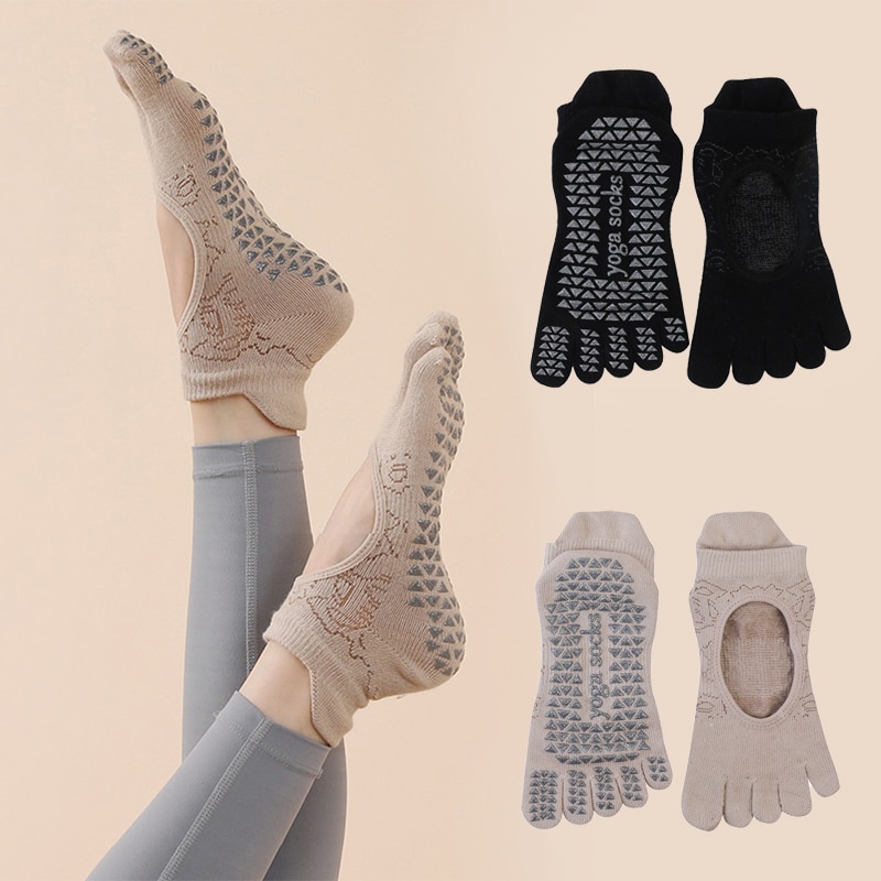 Grip Sock Yoga - Женские противоскользящие носки с пятью пальцами,