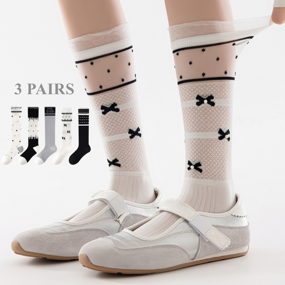 Silk Sock Bamboo - 3 пары милых женских носков: летние
