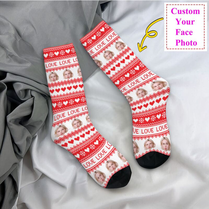 Dress Sock Men - Рождественские персонализированные носки с фотографиями лица,