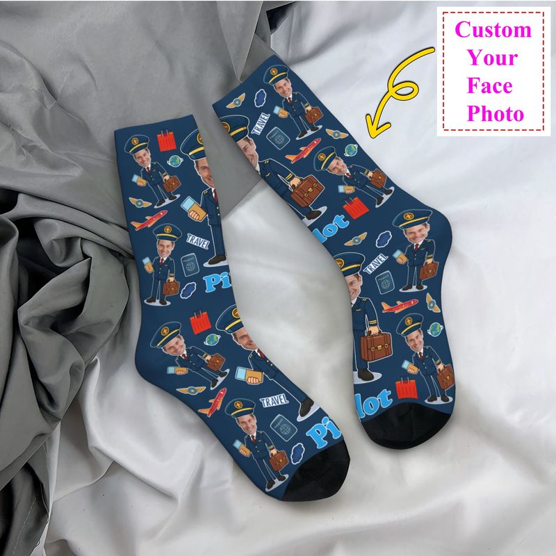 Dress Sock Men - Новинка, мужские забавные пилотные носки на