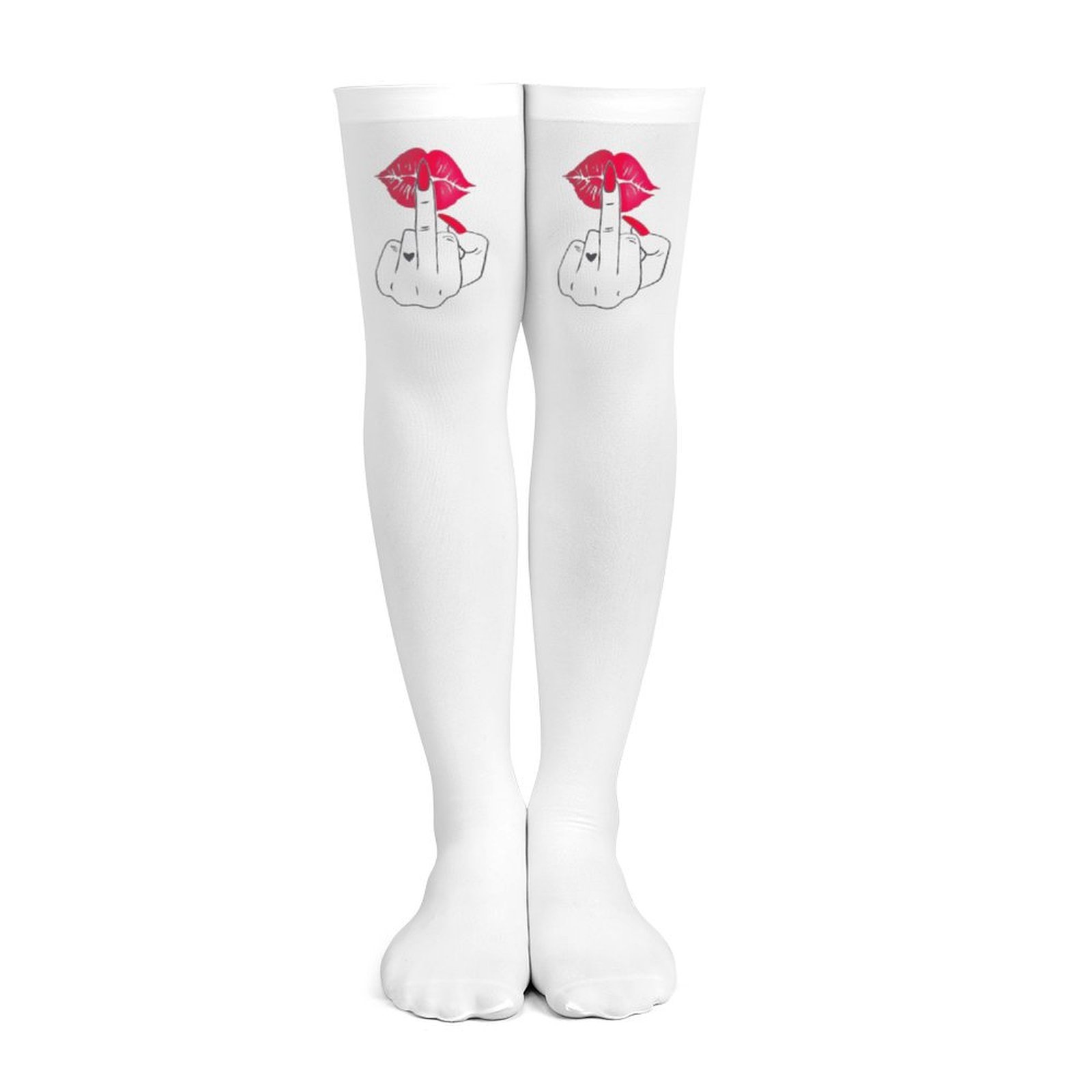 Knee High Sock Women - Женские белые чулки выше колена с