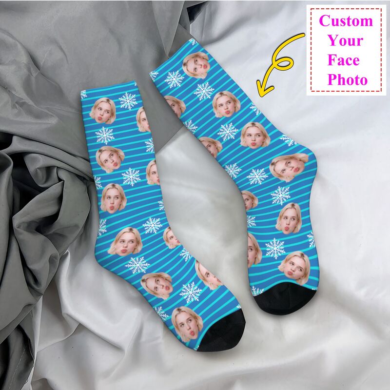 Dress Sock Men - Рождественское лицо фото персонализированные мужские и