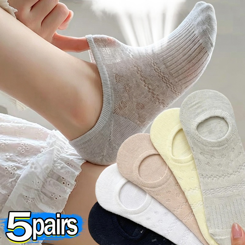 Invisibility Sock Loafer - Женские ажурные балетные носки-невидимки, дышащие сетчатые