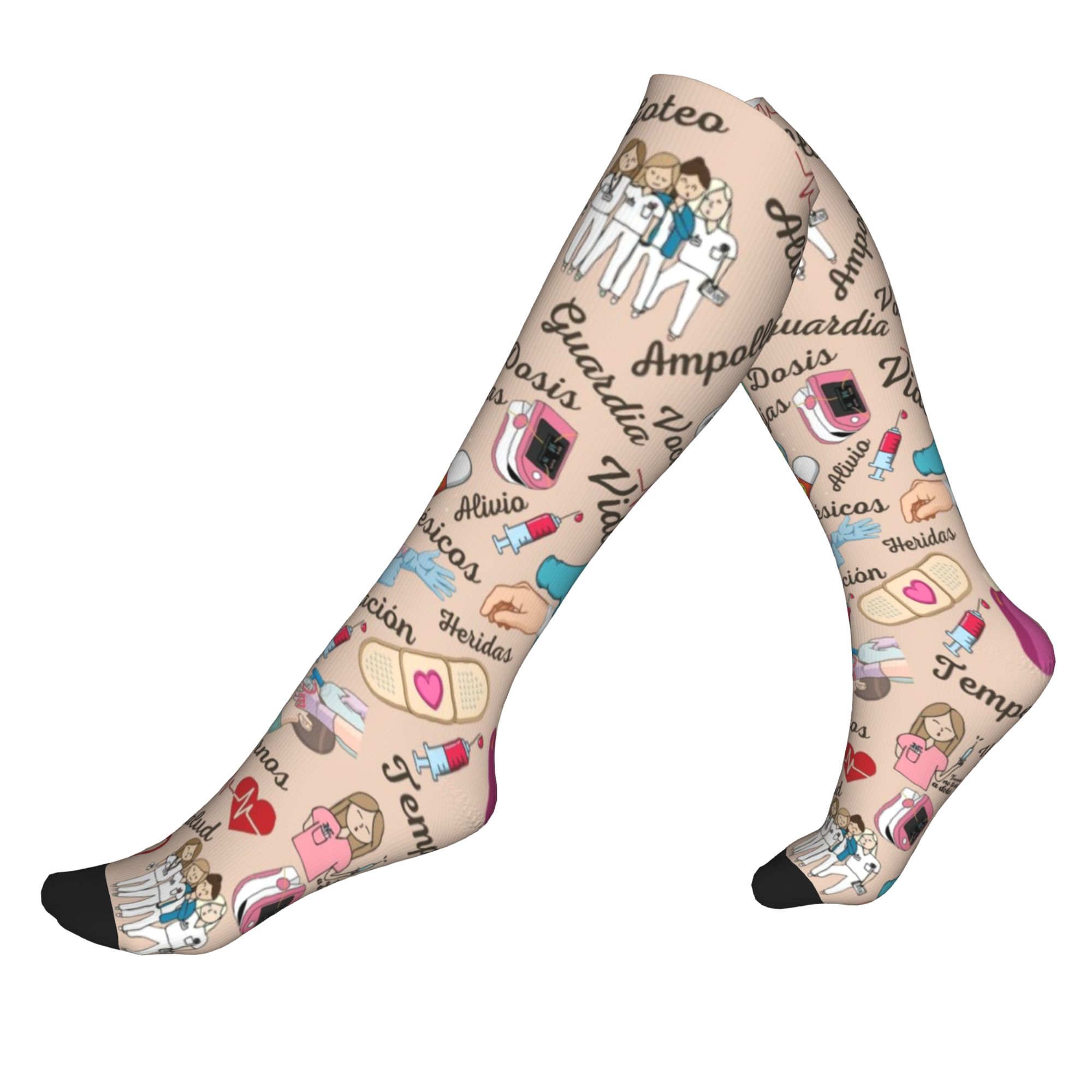 Compression Sock Medical - Мужские спортивные компрессионные носки с 3D-принтом