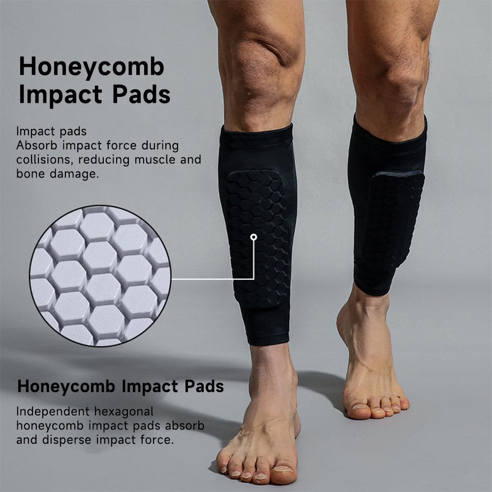 Compression Sleeve Calf - Утолщенные футбольные щитки для голени, компрессионный