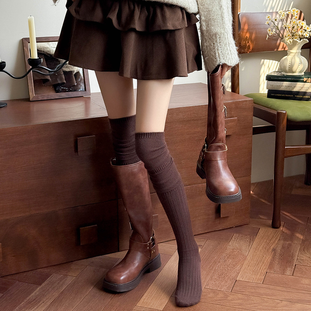Boot Sock Slouchy - Теплые удлиненные женские носки выше колена,