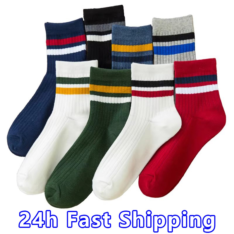 Cotton Crew Sock Pack - Мужские хлопковые носки, модные, новые, повседневные,