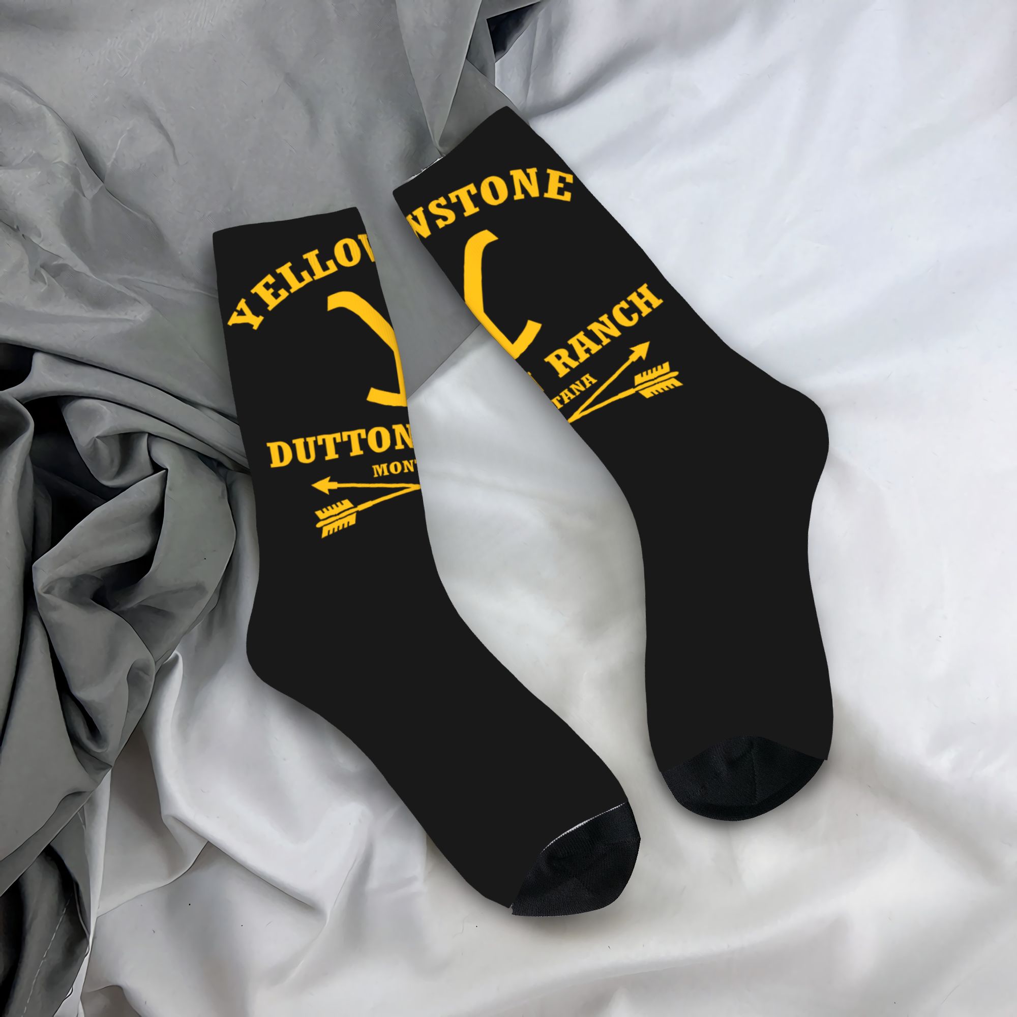 Dress Sock Men - Мужские носки Custom Yellowstone Dutton Ranch,