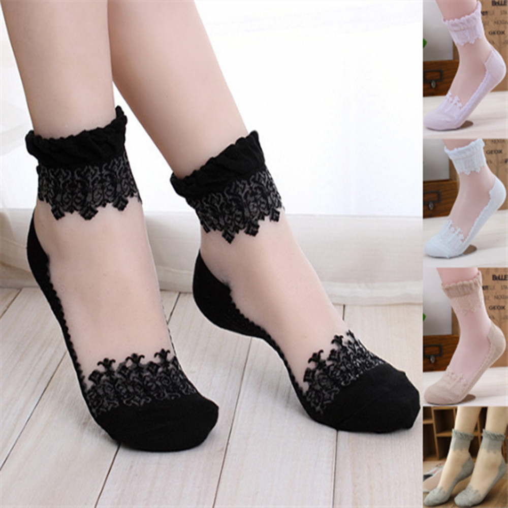Invisibility Sock Loafer - Женские кружевные короткие носки, тонкие носки,