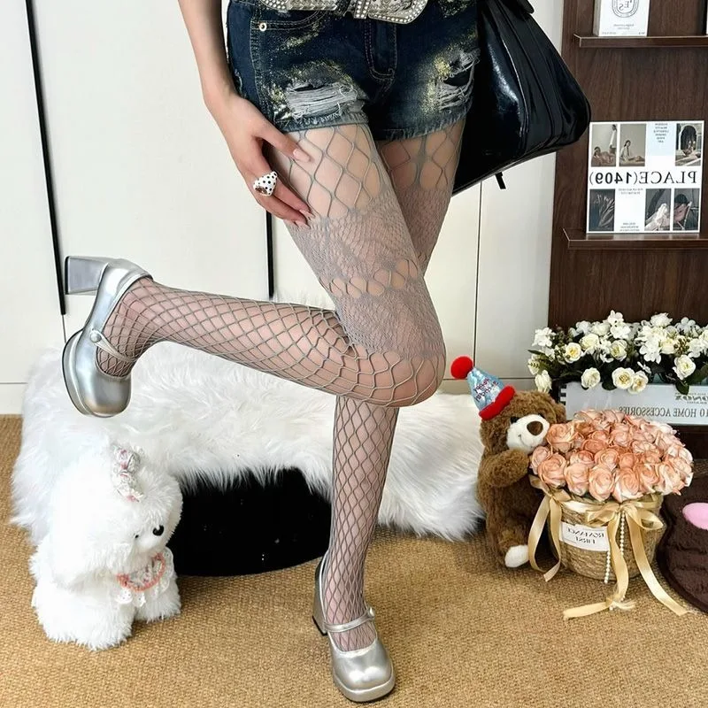 Новый полый дизайн, серые колг – обзор и цена Fishnet Stocking Women