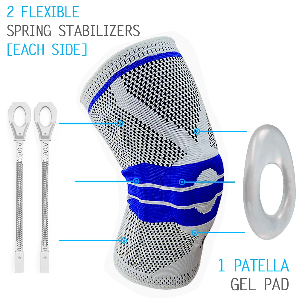 Фиксатор коленный силиконовый  – обзор и цена Compression Sleeve Calf