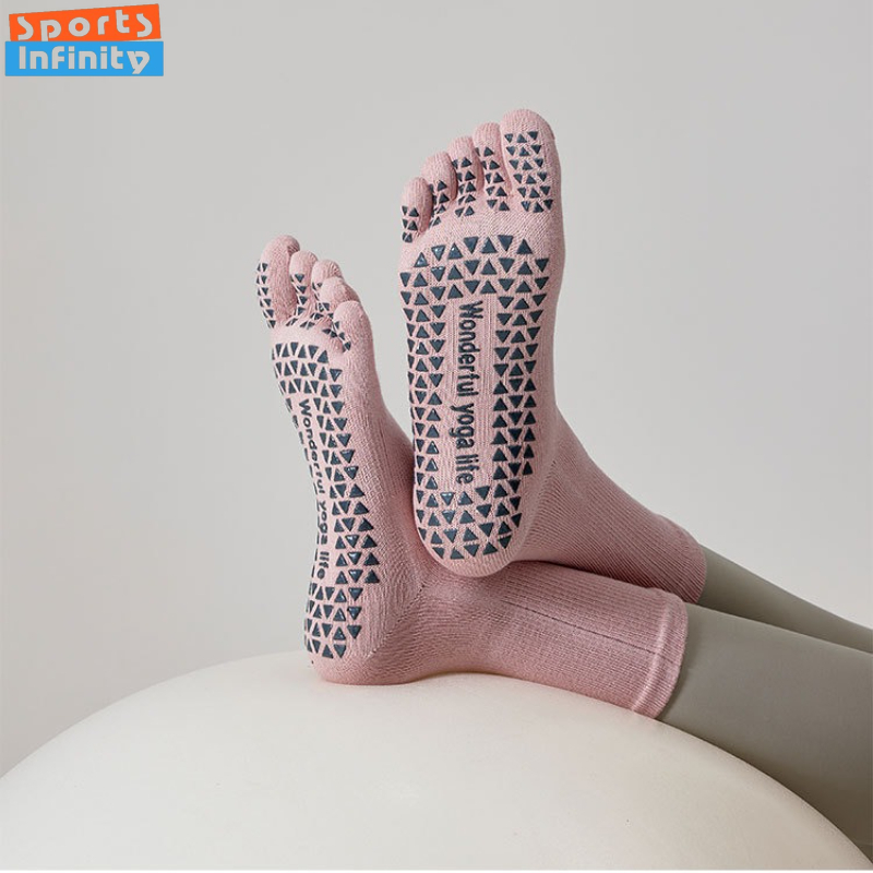 Модные носки для йоги с пятью  – обзор и цена Toe Sock Split