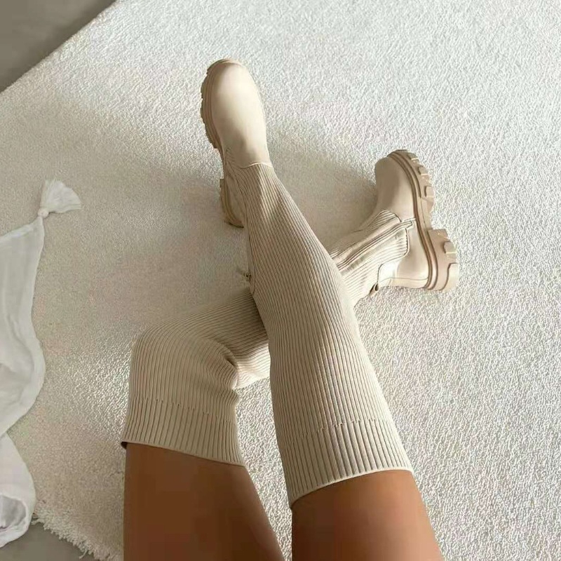 2025 зимняя обувь, женские нос – обзор и цена Knee High Sock Women