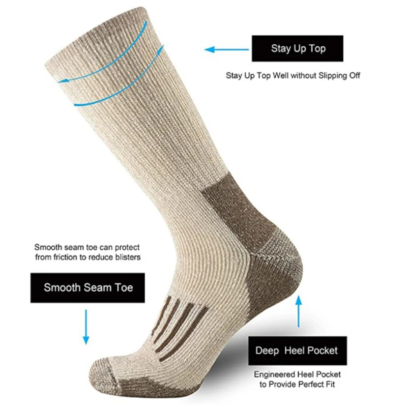 80% шерстяные носки, утепленны – обзор и цена Wool Hiking Sock