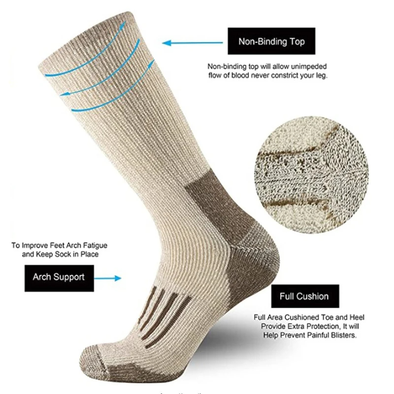 80% шерстяные носки, утепленны – обзор и цена Wool Hiking Sock